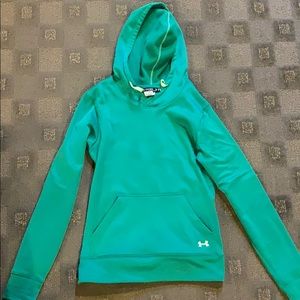GREEN UNDERAMOUR HOODIE size XS
